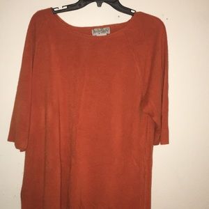 oversized long sleeve knit top